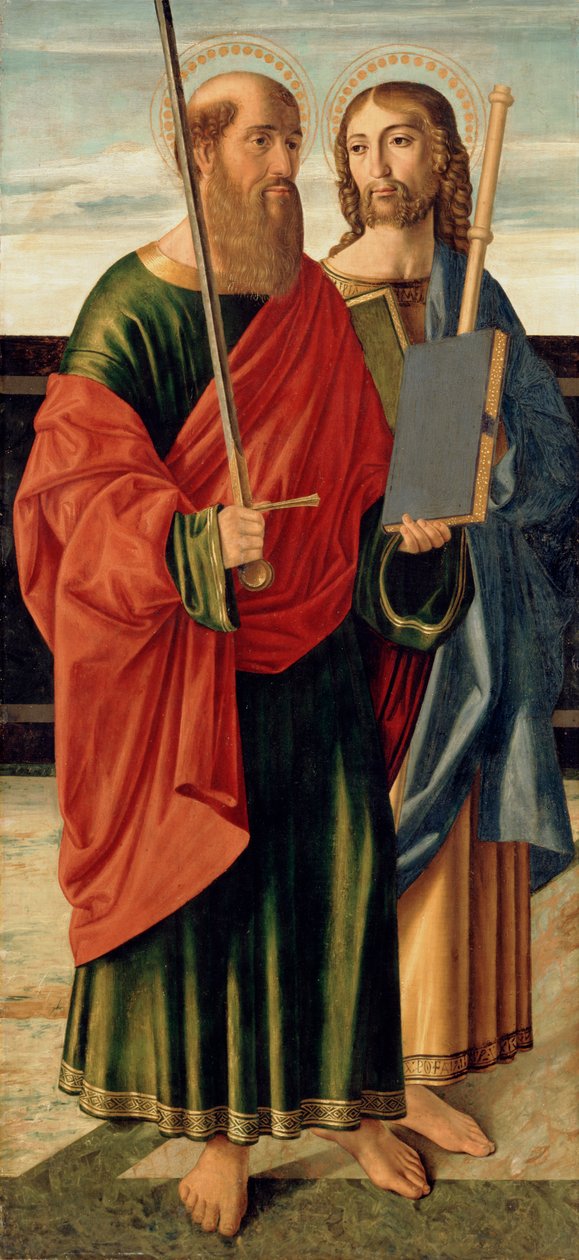 St. Paul og St. James den Ældre, ca. 1499 (tempera på træpanel) af Cristoforo Caselli