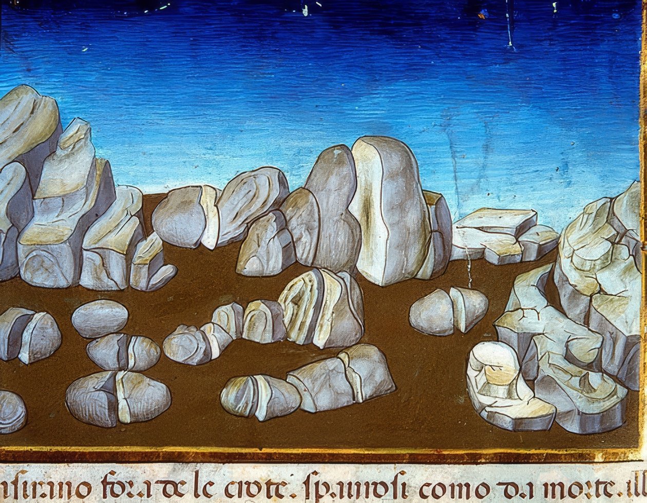 Verdens ende: et jordskælv vil ødelægge verden (c.148v). 1476 af Cristoforo De Predis