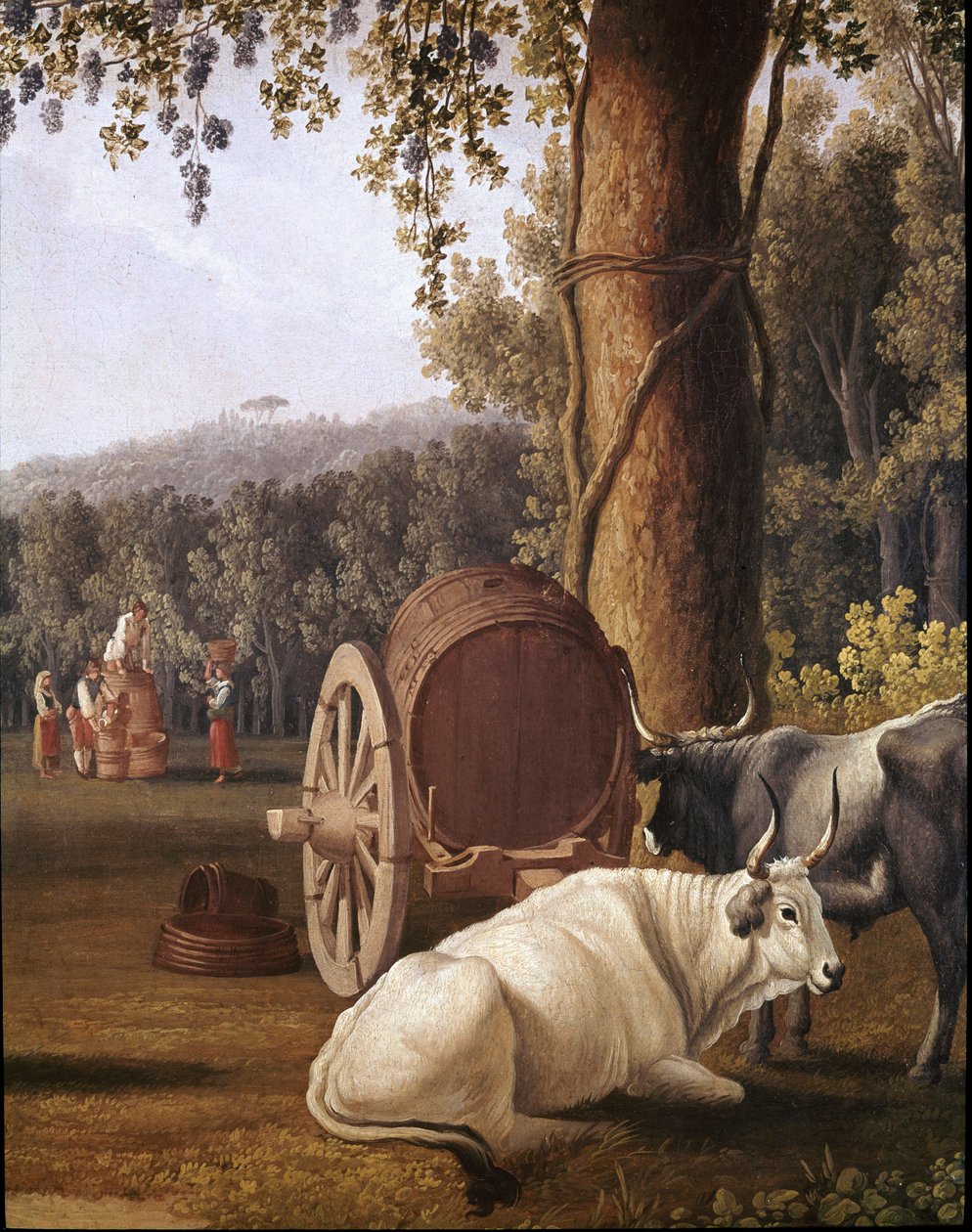 Høst nær Napoli Detalje af køer - (Høst nær Napoli) Maleri af Cristoforo Kneip (1700-tallet) Napoli, Museo Nazionale di San Martino af Cristoforo Kneip
