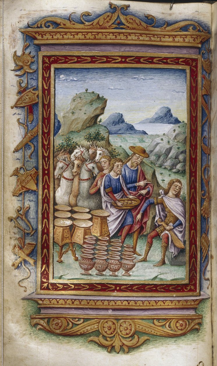Achilleus nægter gaver Illustration til The Heroides af Ovid, 1485-1499 af Cristoforo Majorana