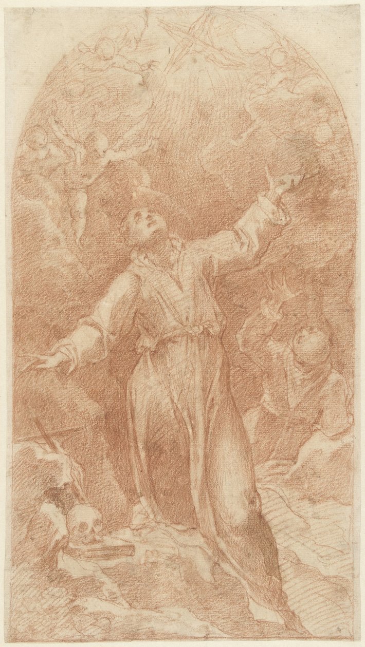 Stigmatisering af Frans af Assisi af Cristoforo Pomarancio