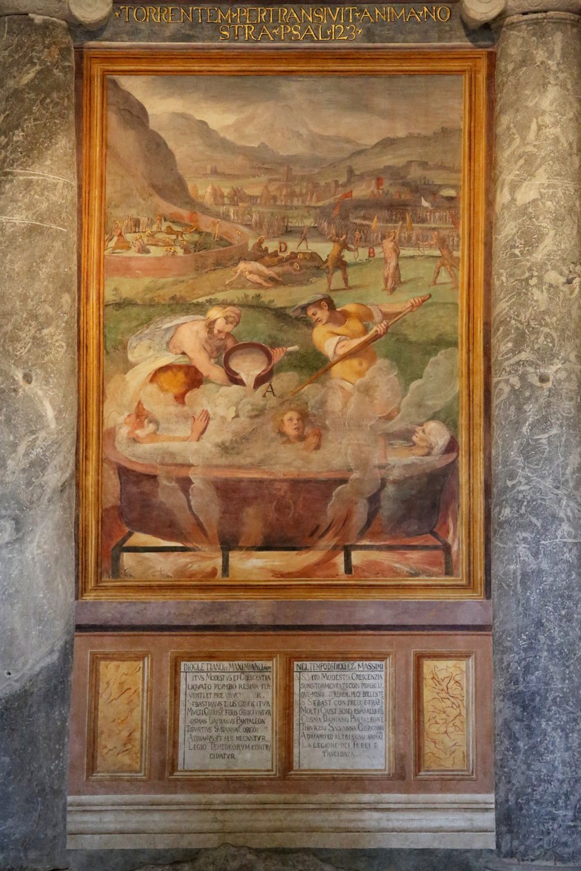 Martyrdøden for Ss Vitus, Modestus og hans kone Crescentia af Cristoforo and Tempesta, Antonio Roncalli