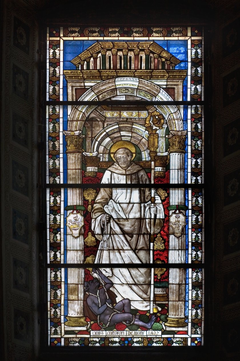Saint Bernard (farvet glas) af Cristoforo de Mottis