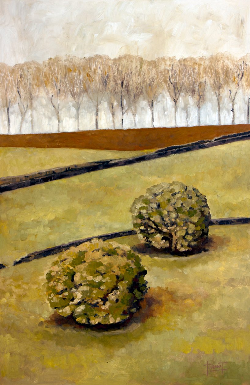 Spectators, Cotswolds, 2010 (olie på papir) af Cruz Jurado Traverso