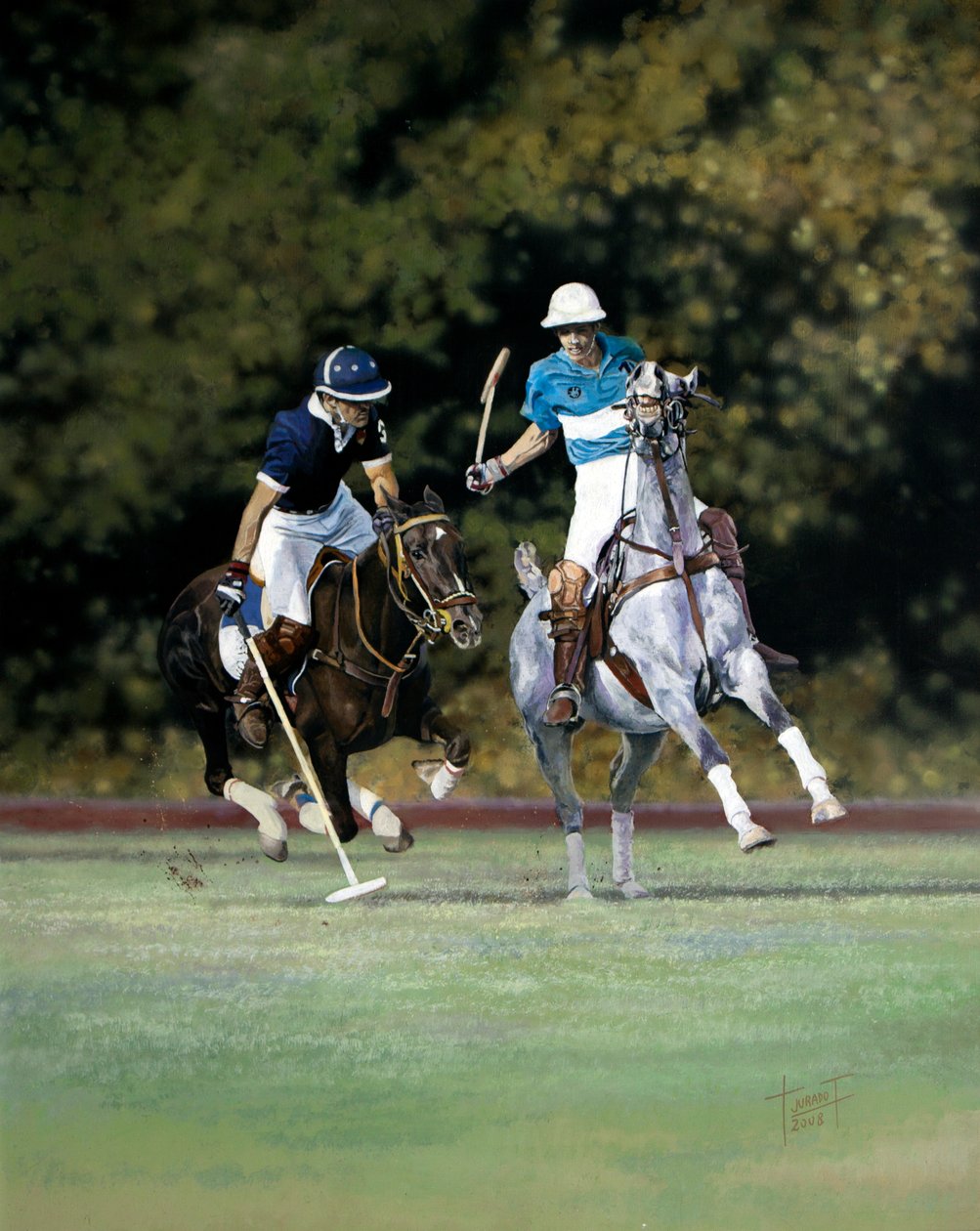 The Big Match, 2010 (akryl ombord) af Cruz Jurado Traverso