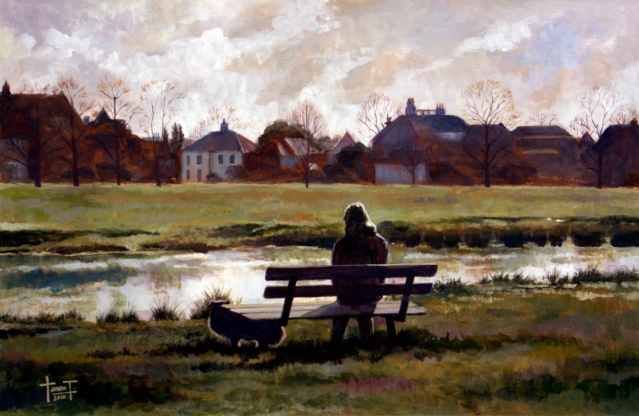 Wimbledon Pond, 2010 (akryl på papir) af Cruz Jurado Traverso