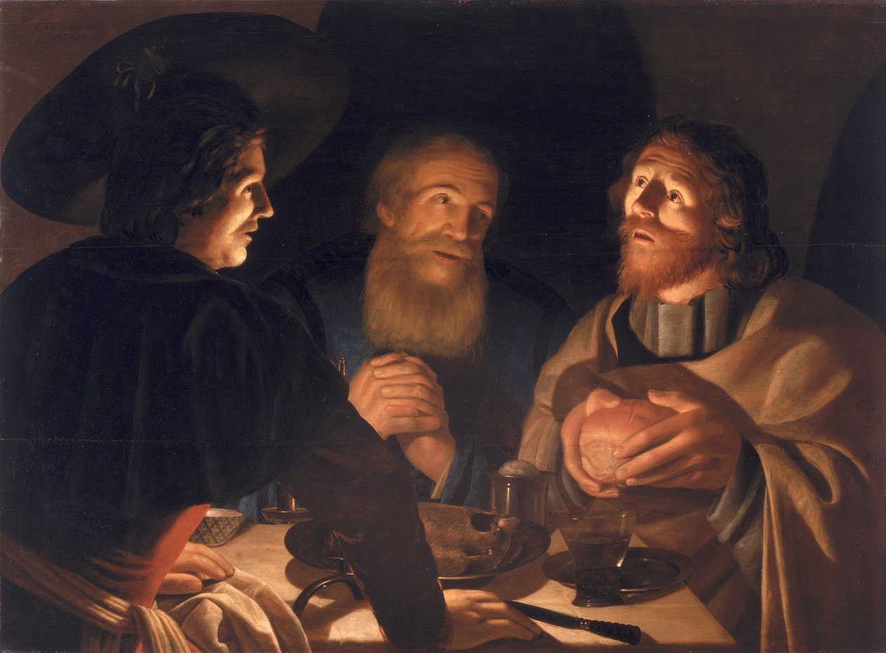 Aftensmad i Emmaus af Cryn Hendricksz Volmaryn