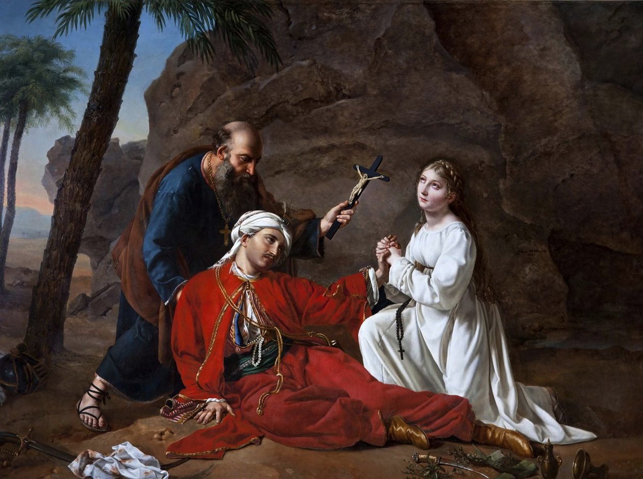 Malek-Adhels død, 1814. af Césarine Henriette Davin Mirvault
