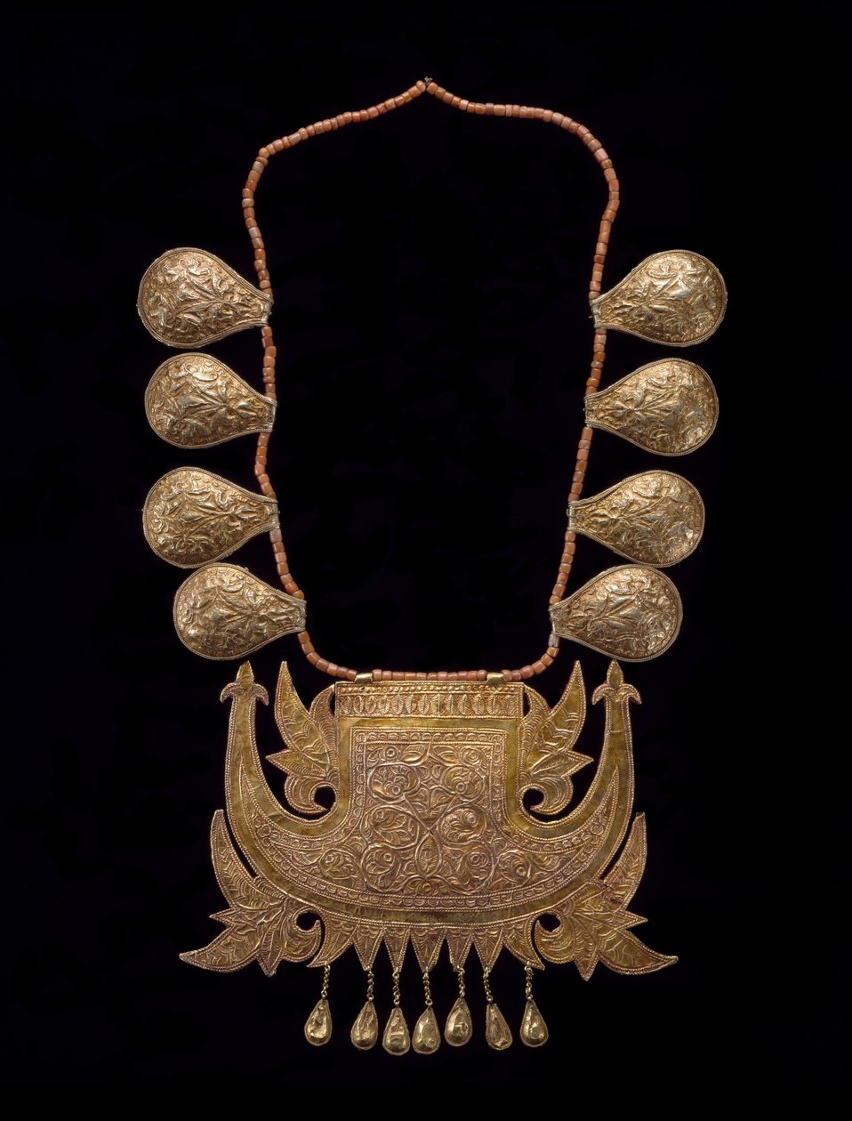 Kvindebrudehalskæde, slutningen af det 19.-begyndelsen af det 20. århundrede (guld og koralperler) af Culture Minangkabau