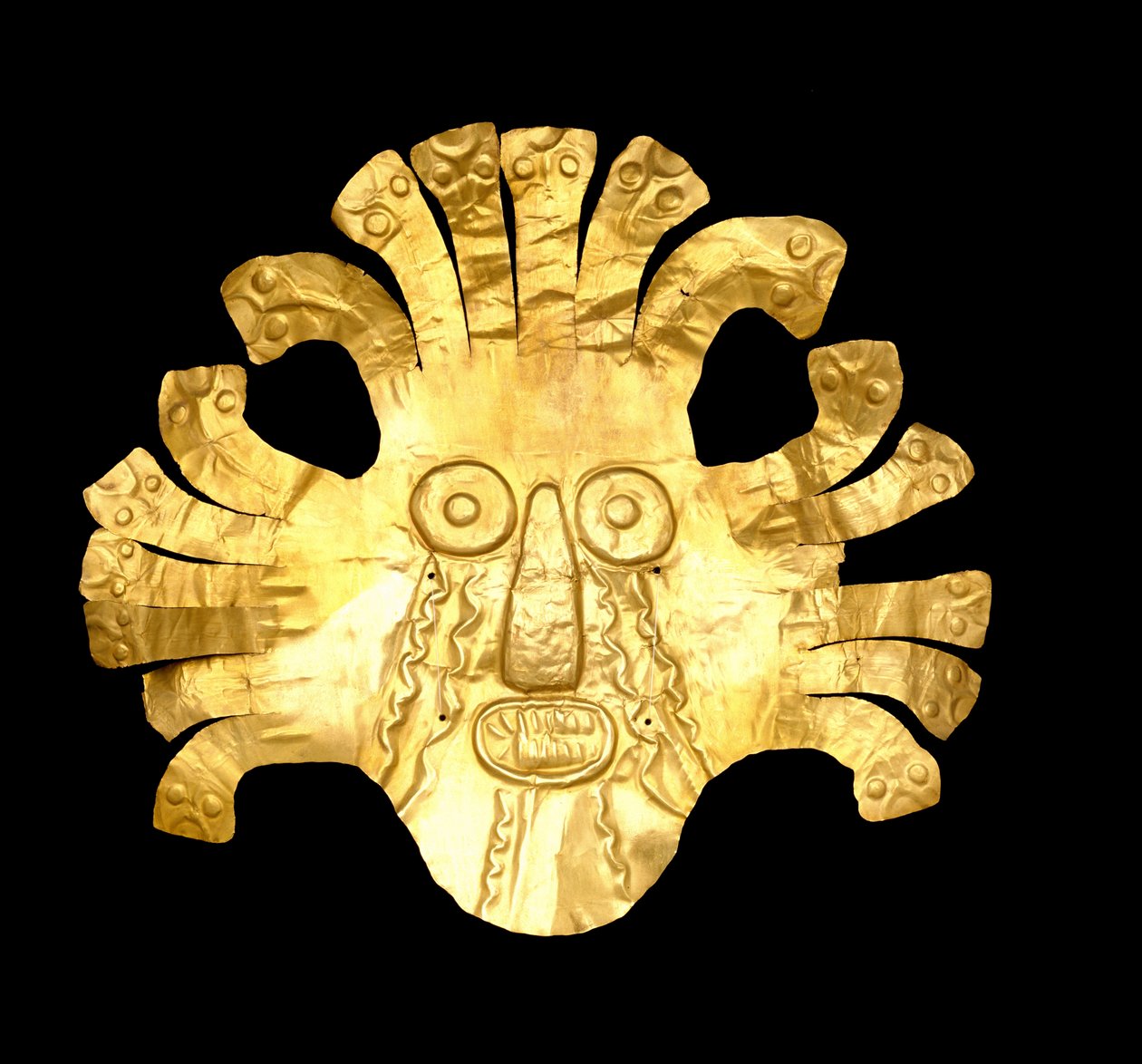 Hovedbeklædningspynt, 400 f.Kr. - 600 e.Kr. (guld) af Culture Nazca