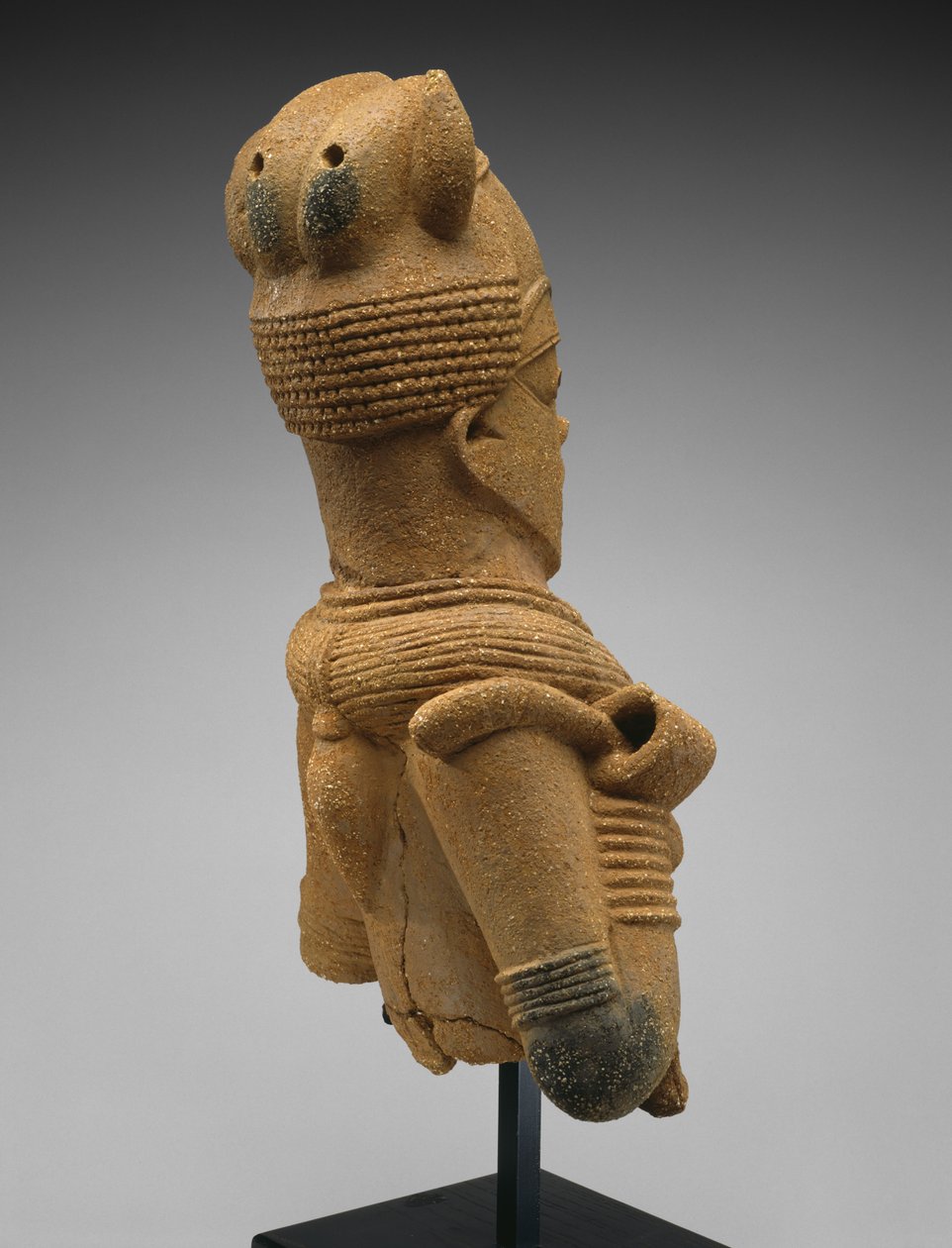Hoved og torso af en kvindelig figur, Jos Plateau-regionen, Nigeria, 500 BC-AD 200 (lertøj) af Culture Nok
