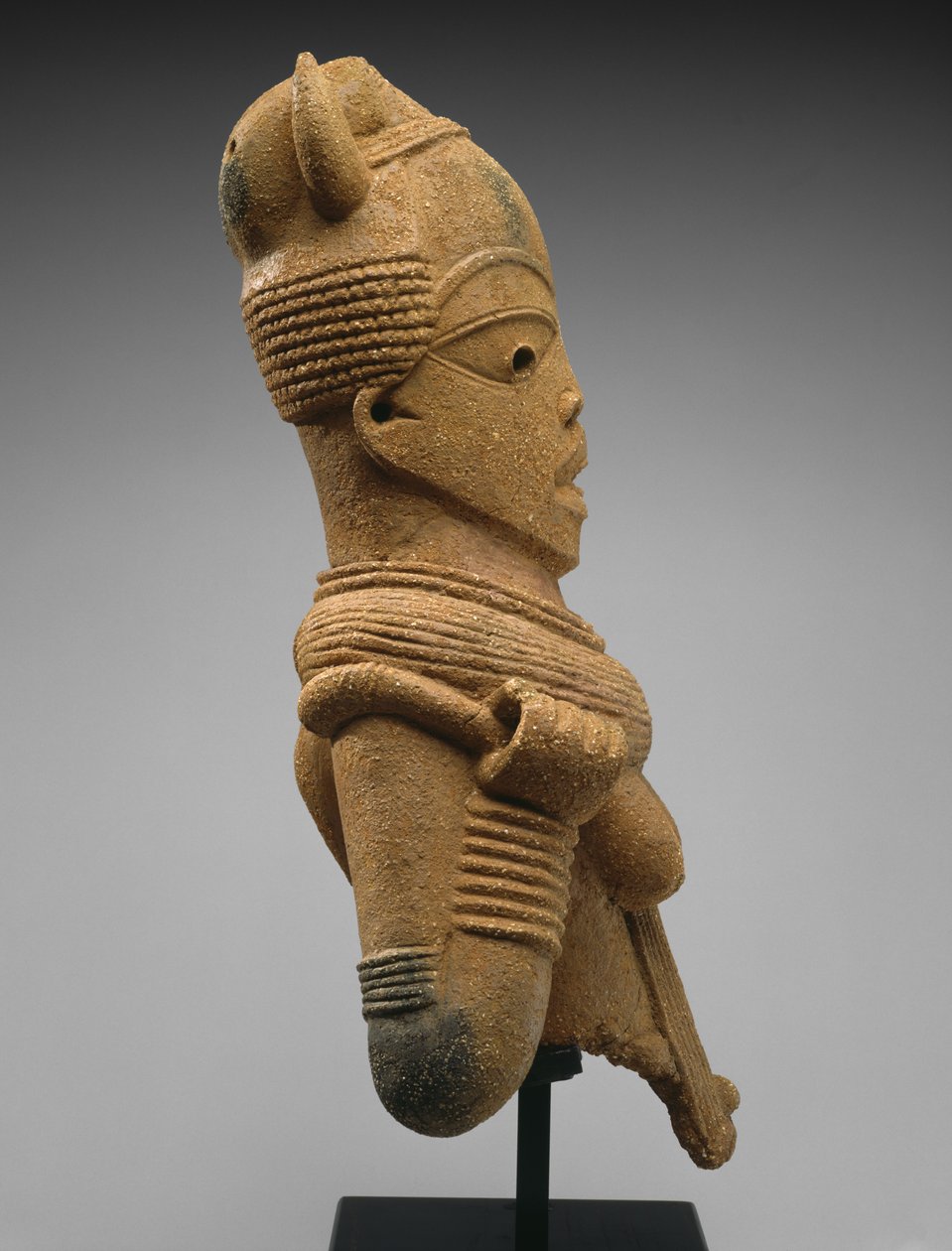 Hoved og torso af en kvindelig figur, Jos Plateau-regionen, Nigeria, 500 BC-AD 200 (lertøj) af Culture Nok