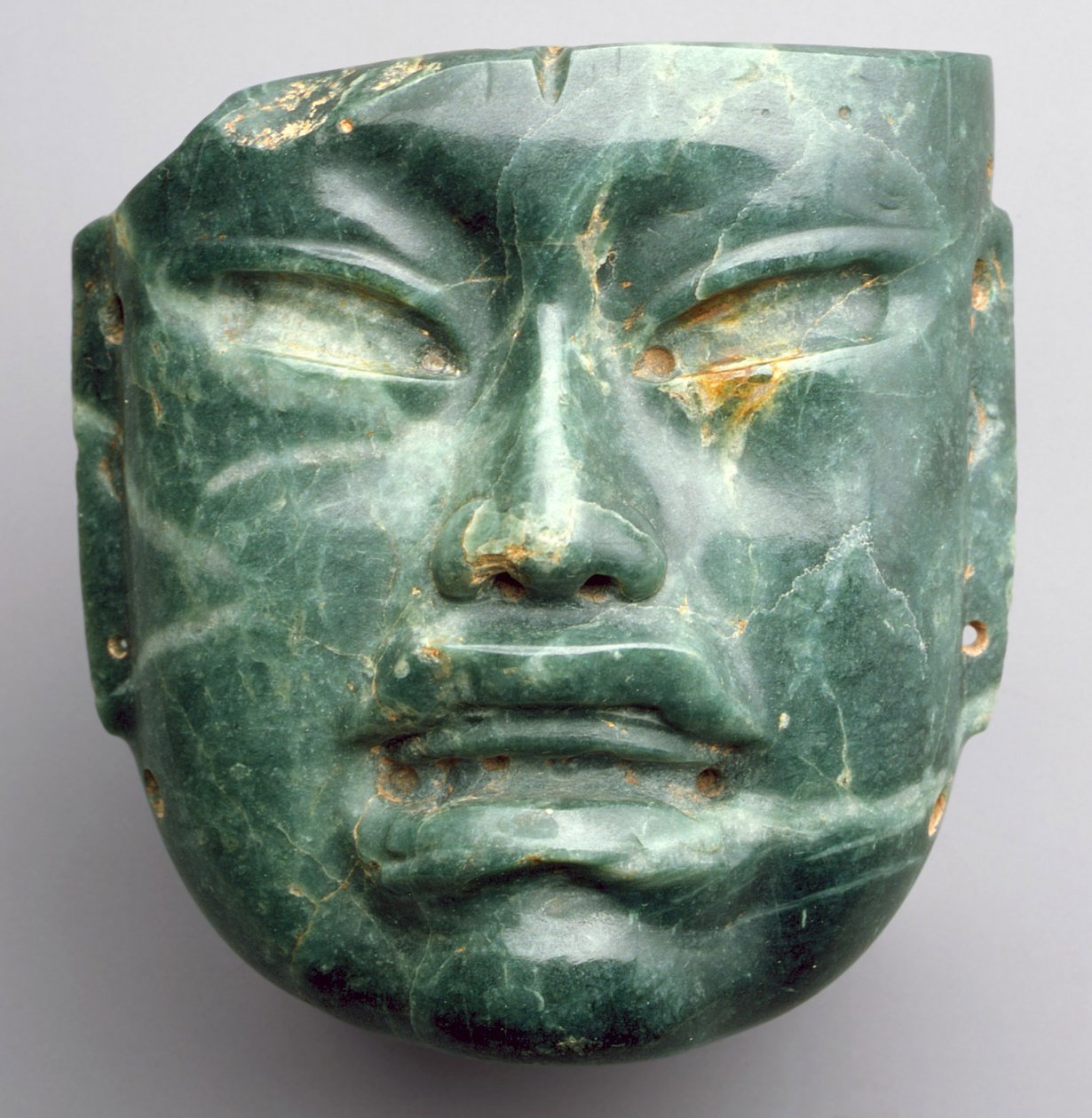 Maske, 900-400 f.Kr. (jadeit) af Culture Olmec