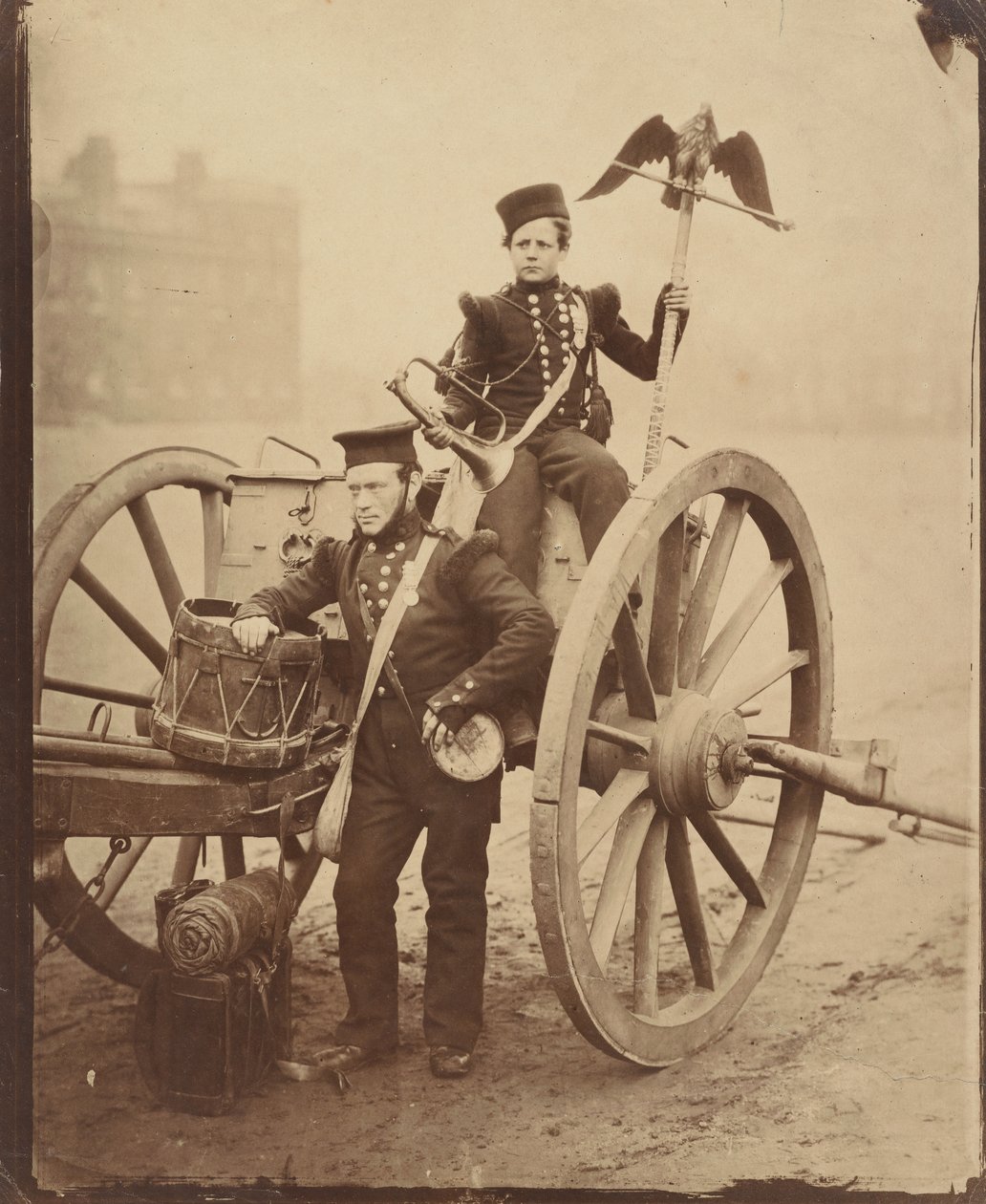 Trompetist Gritten og trompetist Lang i Woolwich, 1856. af Cundall and Howlett