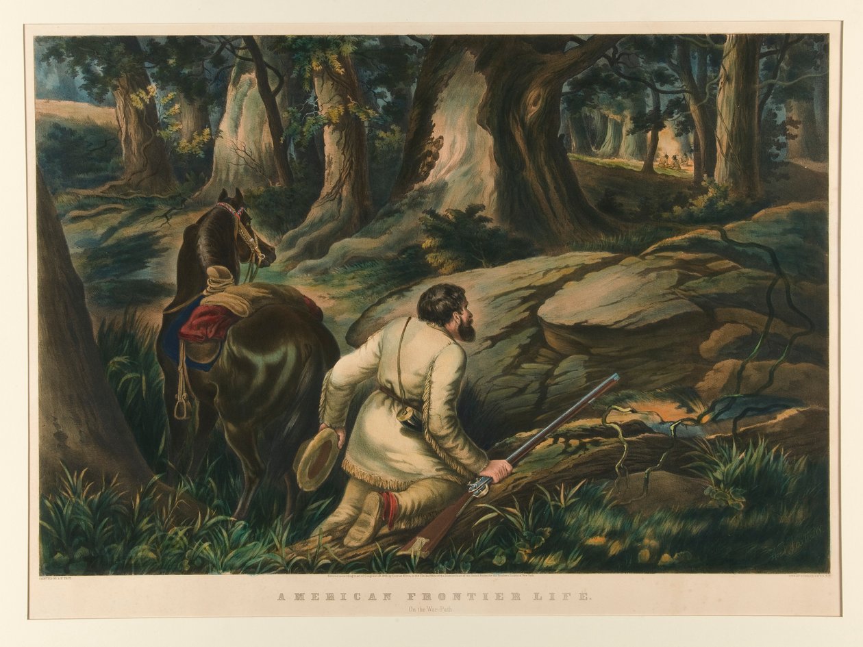 American Frontier Life/ On the War Path af Currier and Ives