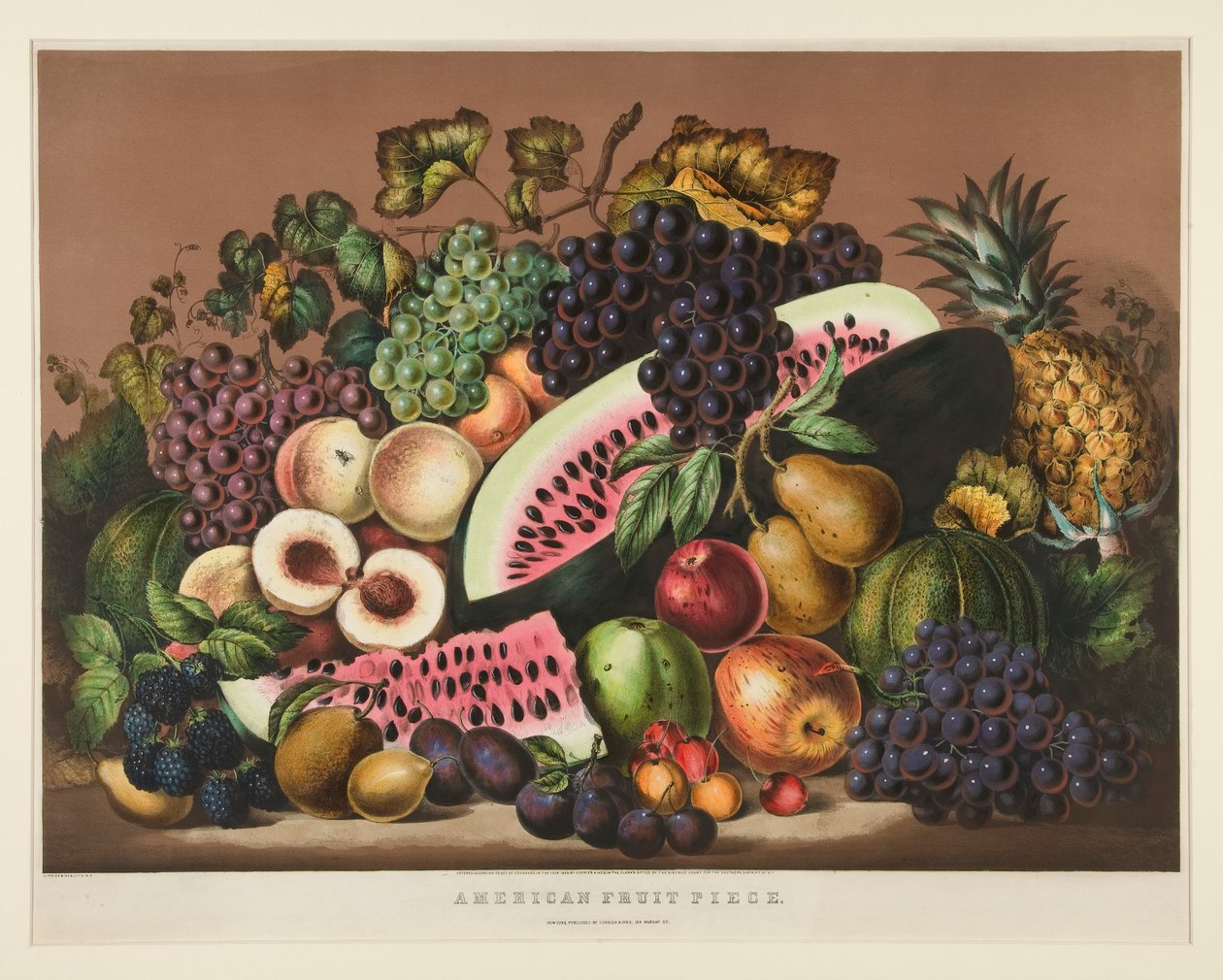 Amerikansk frugtstykke; Plade 2881 af Currier and Ives