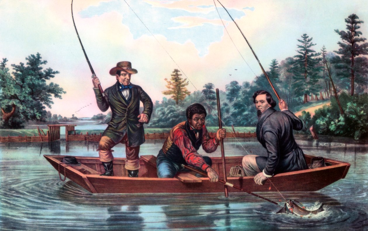 At fange en ørred, 1854. af Currier and Ives
