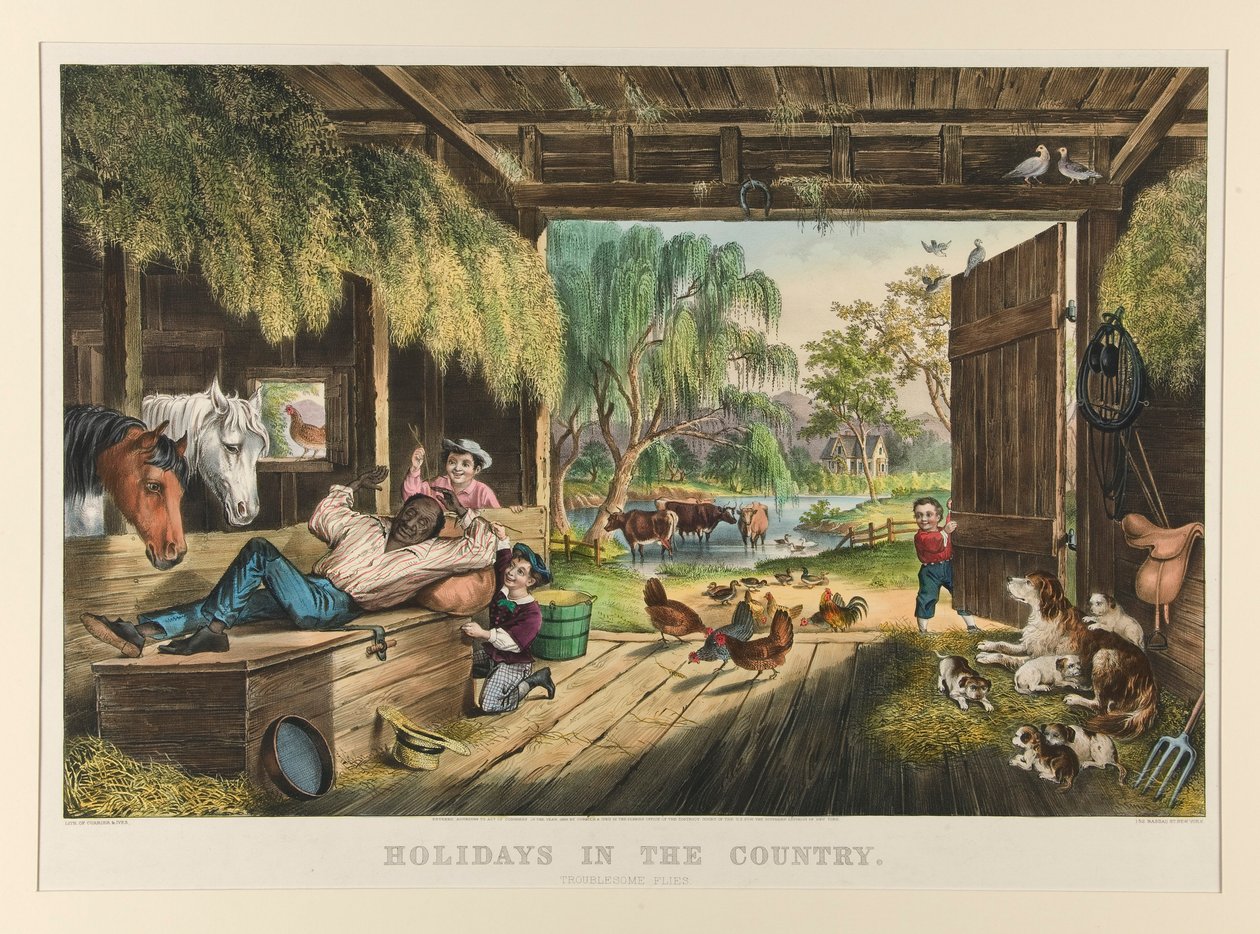 Ferie på landet/ Besværlige fluer af Currier and Ives