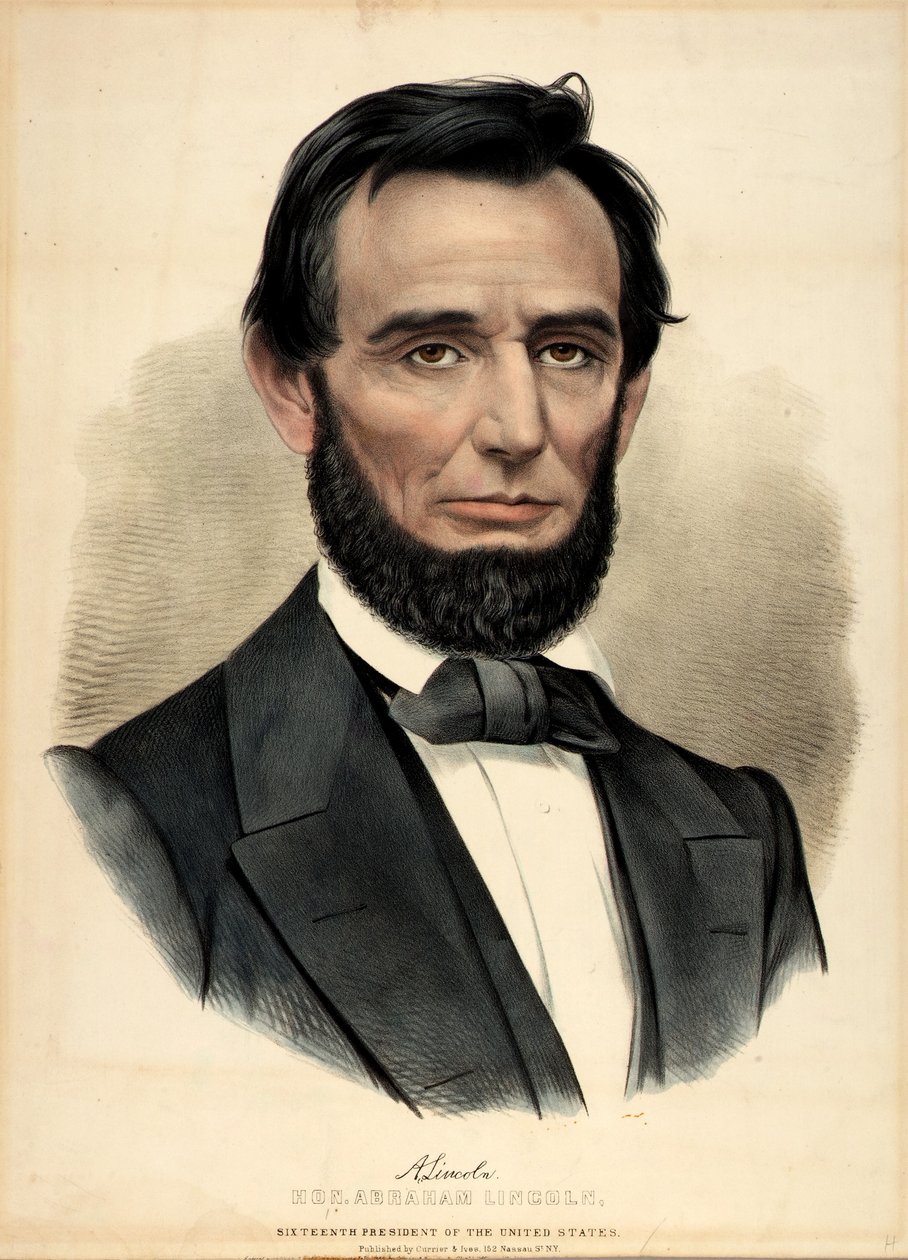 Ærede Abraham Lincoln, 16. præsident af Currier and Ives