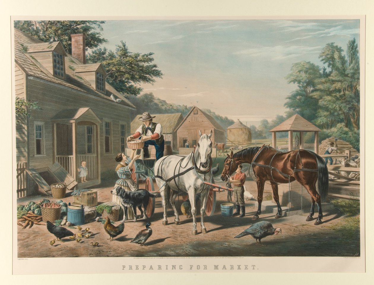 Forberedelse til marked af Currier and Ives