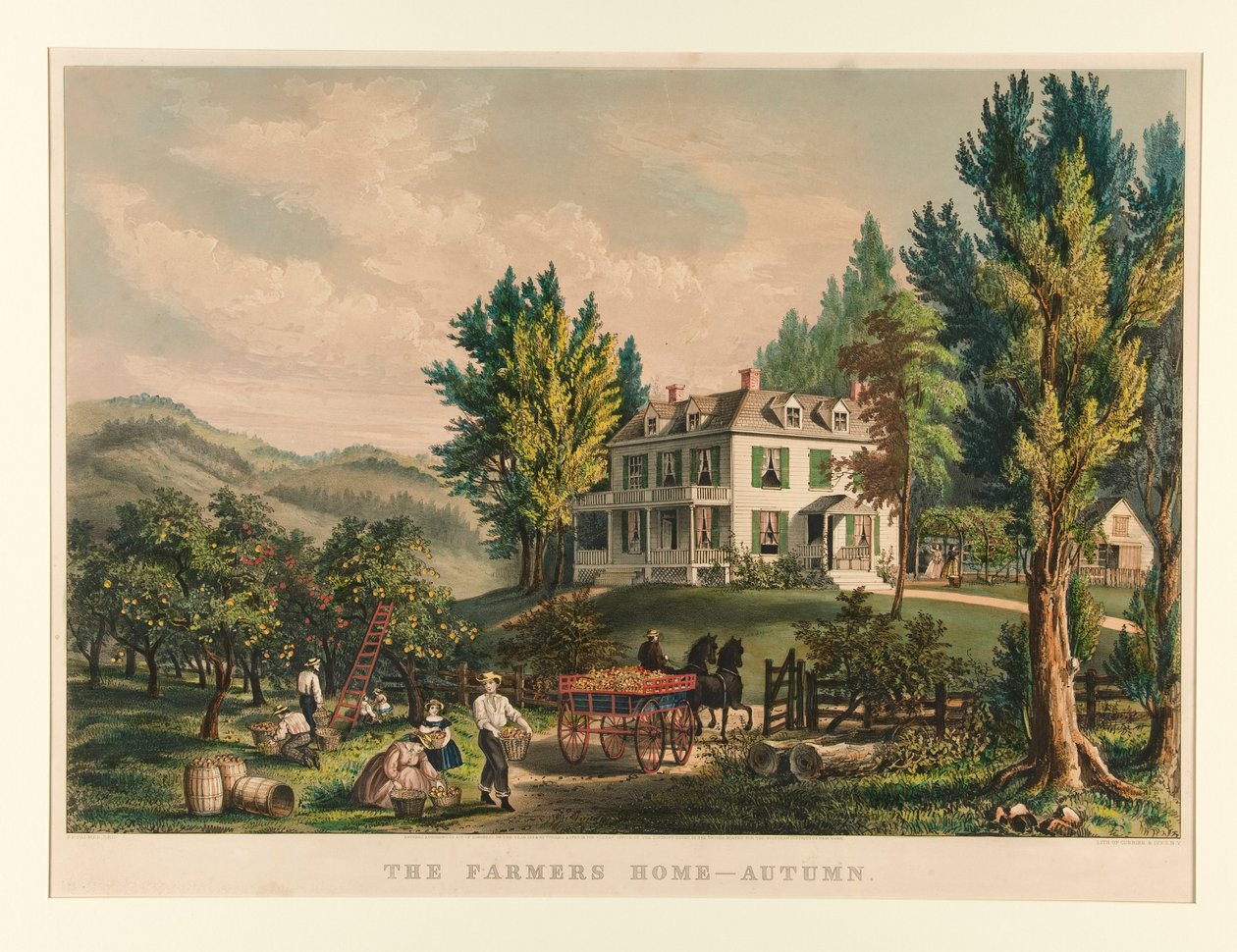 Farmers Home - Efterår af Currier and Ives