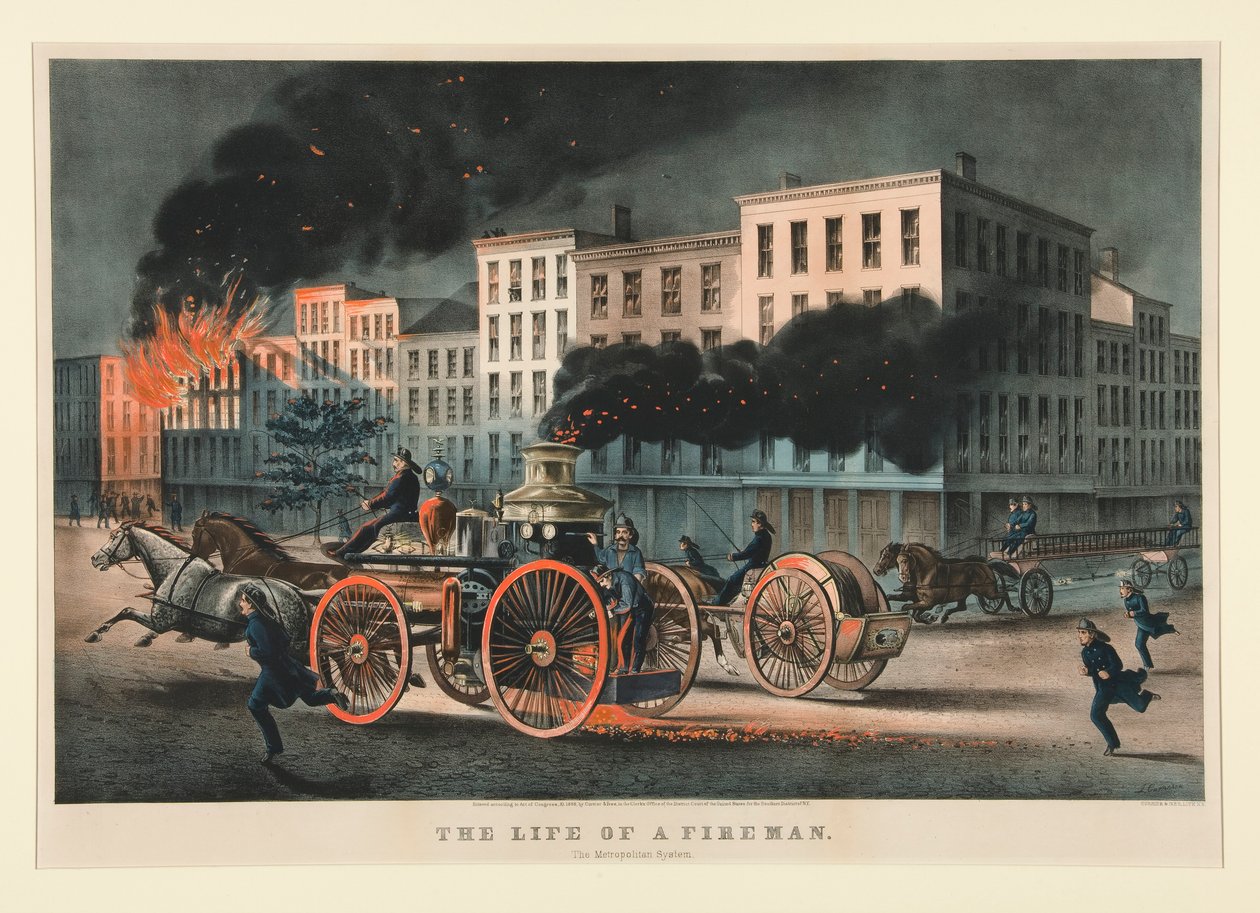 En brandmands liv / Metropolitan System. af Currier and Ives