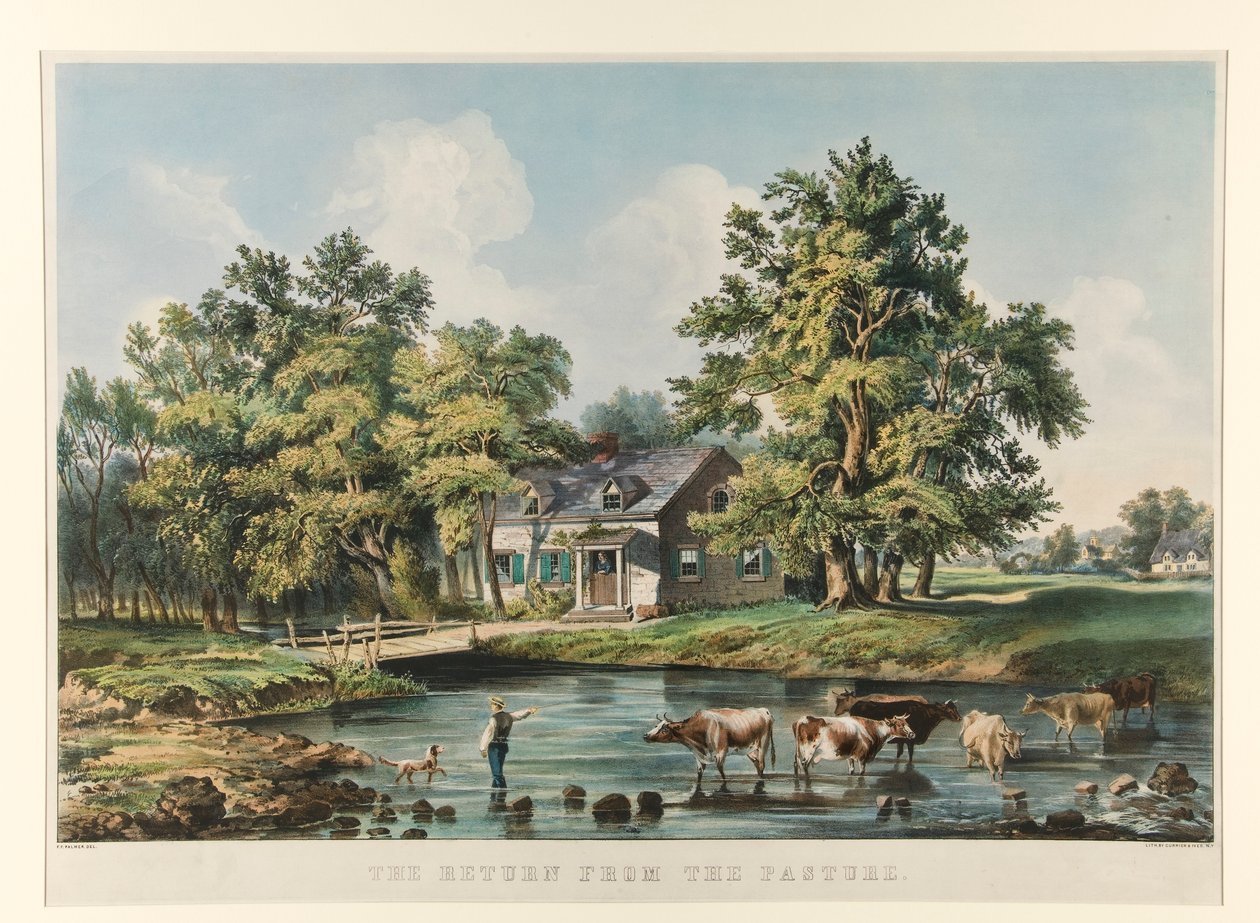 Tilbagekomsten fra Græsningen af Currier and Ives