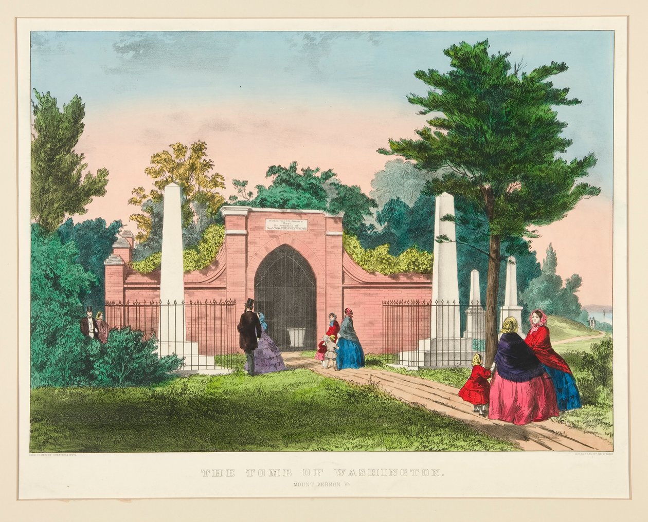 The Tomb of Washington/ Mount Vernon, VA af Currier and Ives