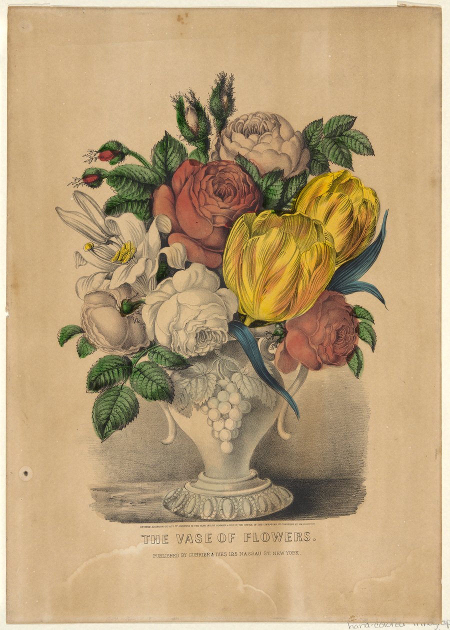 Vasen med blomster af Currier and Ives