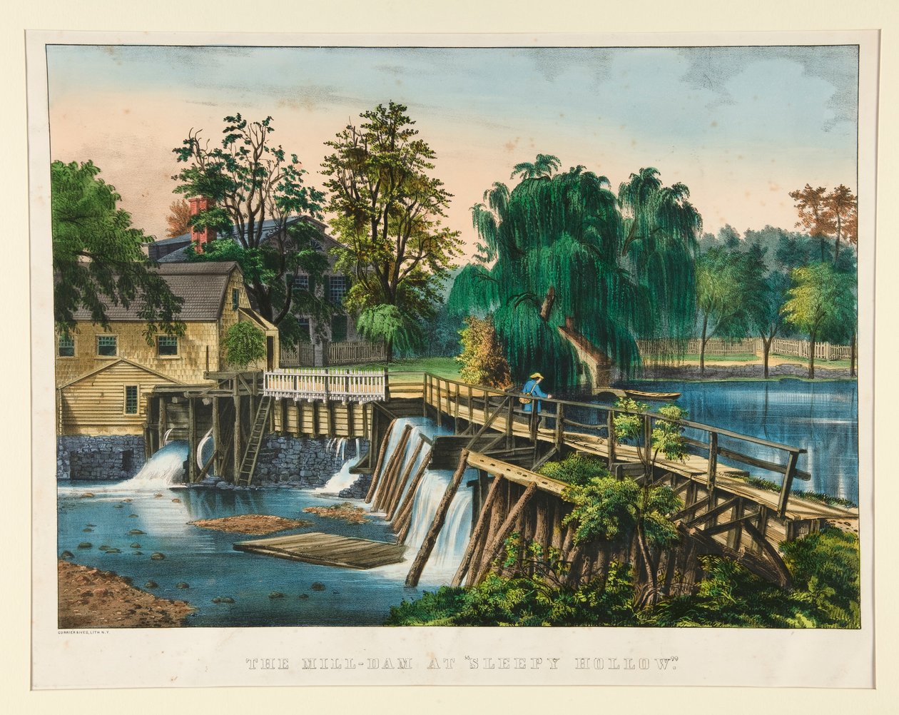 Mølledæmningen kl af Currier and Ives