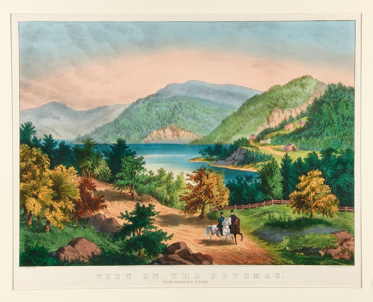 Udsigt på Potomac nær Harper af Currier and Ives