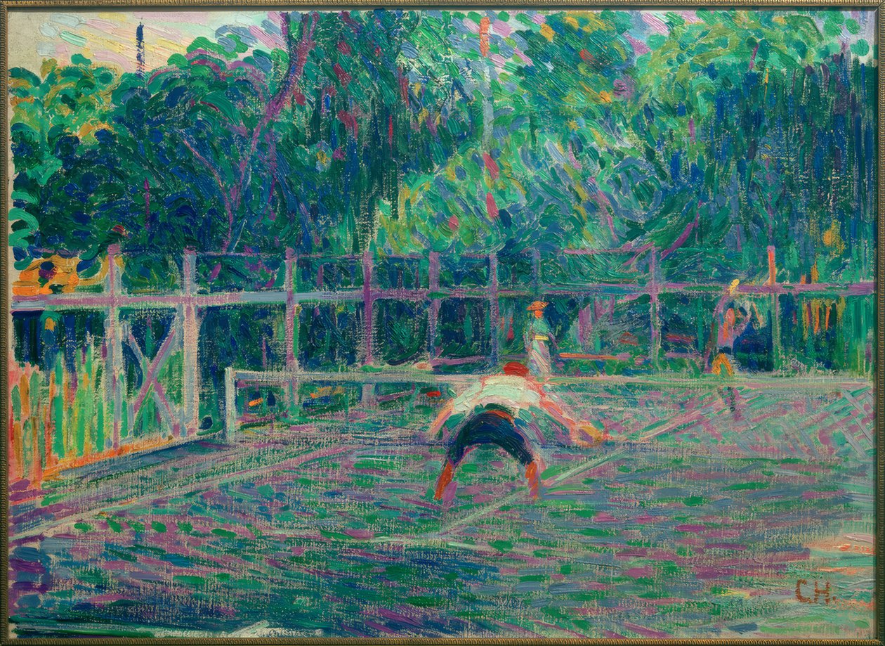 Spiller tennis i Surbiton på Themsen af Curt Herrmann