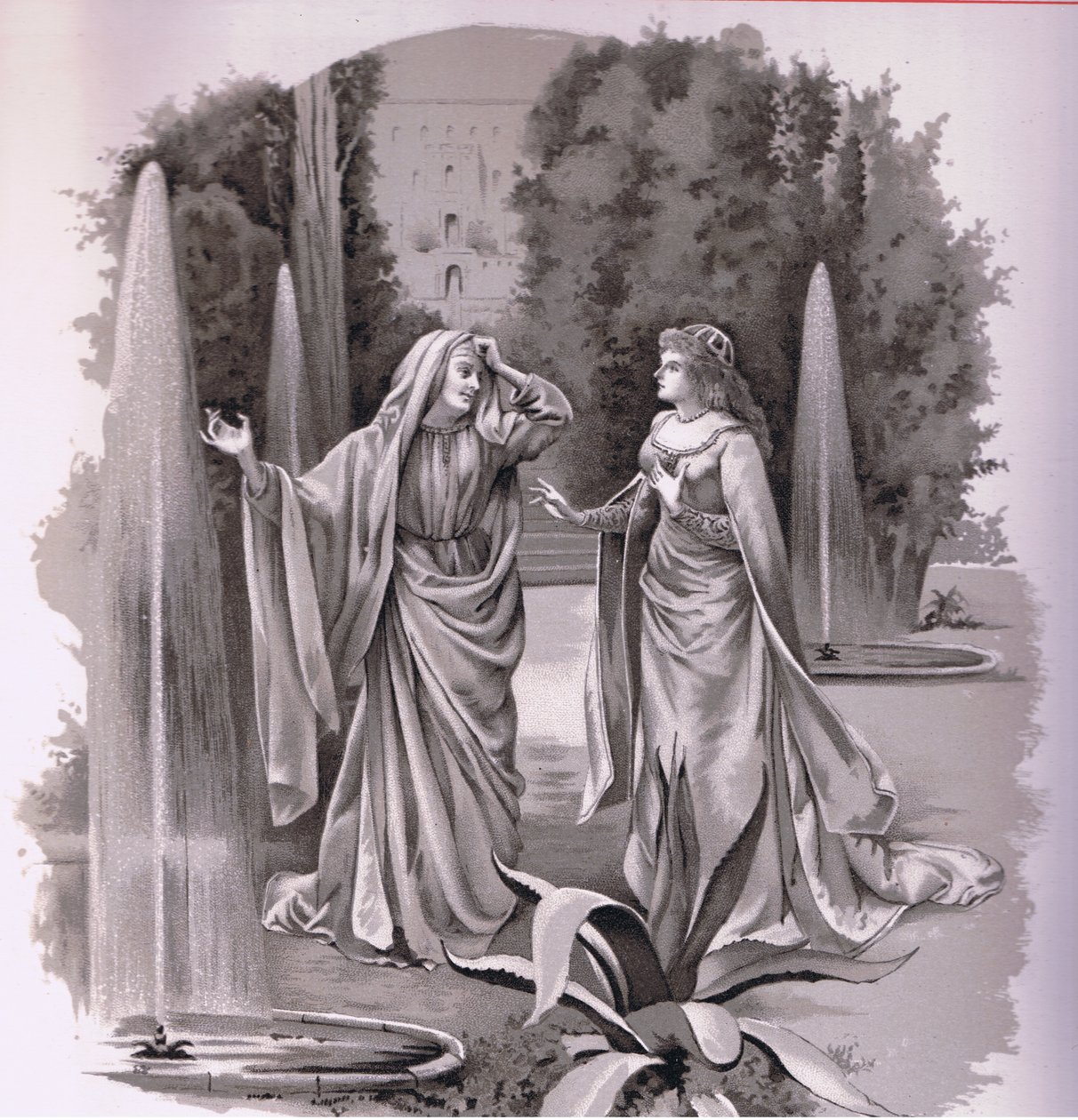 Juliet. Nej nej! Men alt dette vidste jeg. , illustration fra Romeo og Julie, af Curtazzo Curtazzo