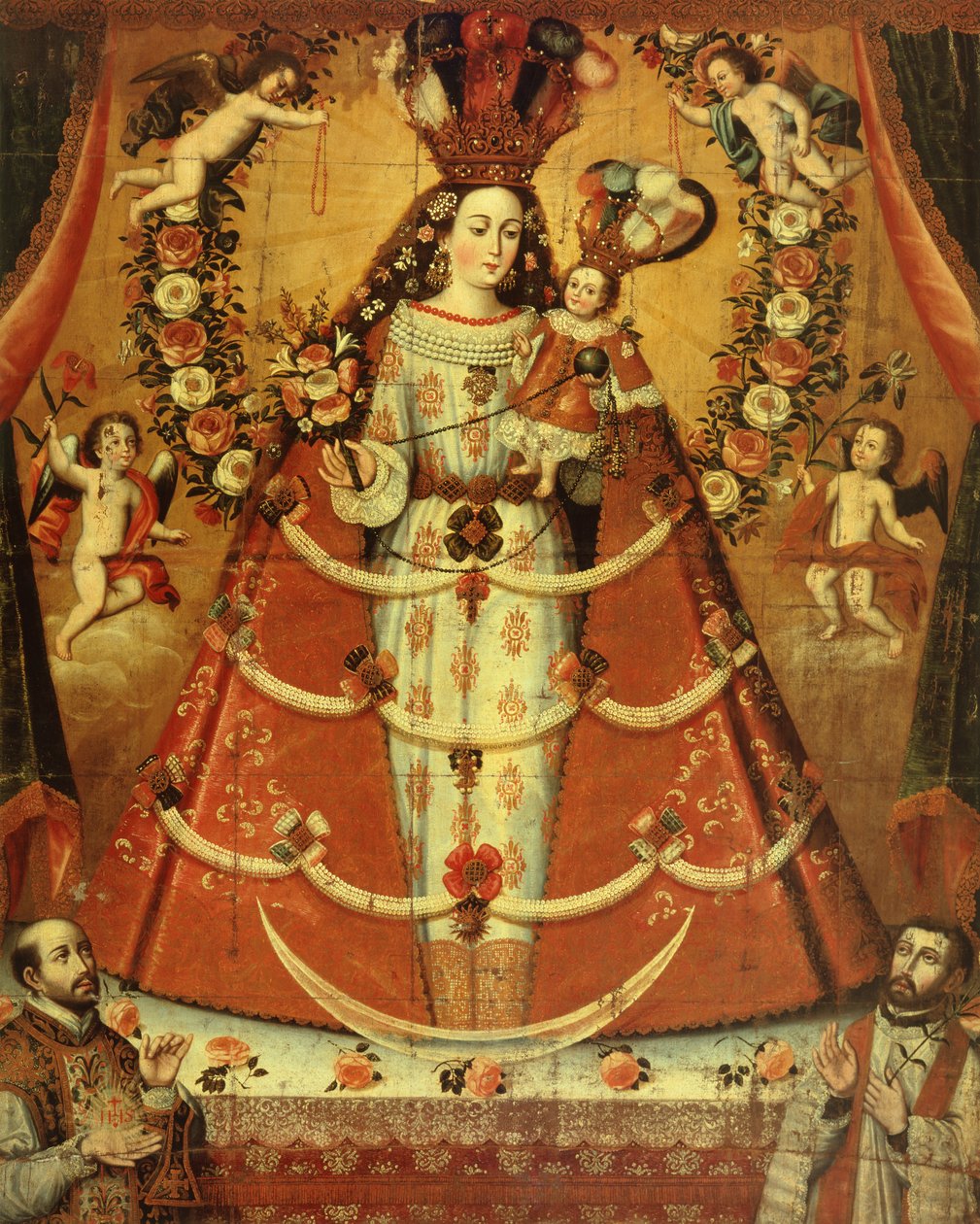 Vor Frue af Rosenkransen (olie) af Cuzco School