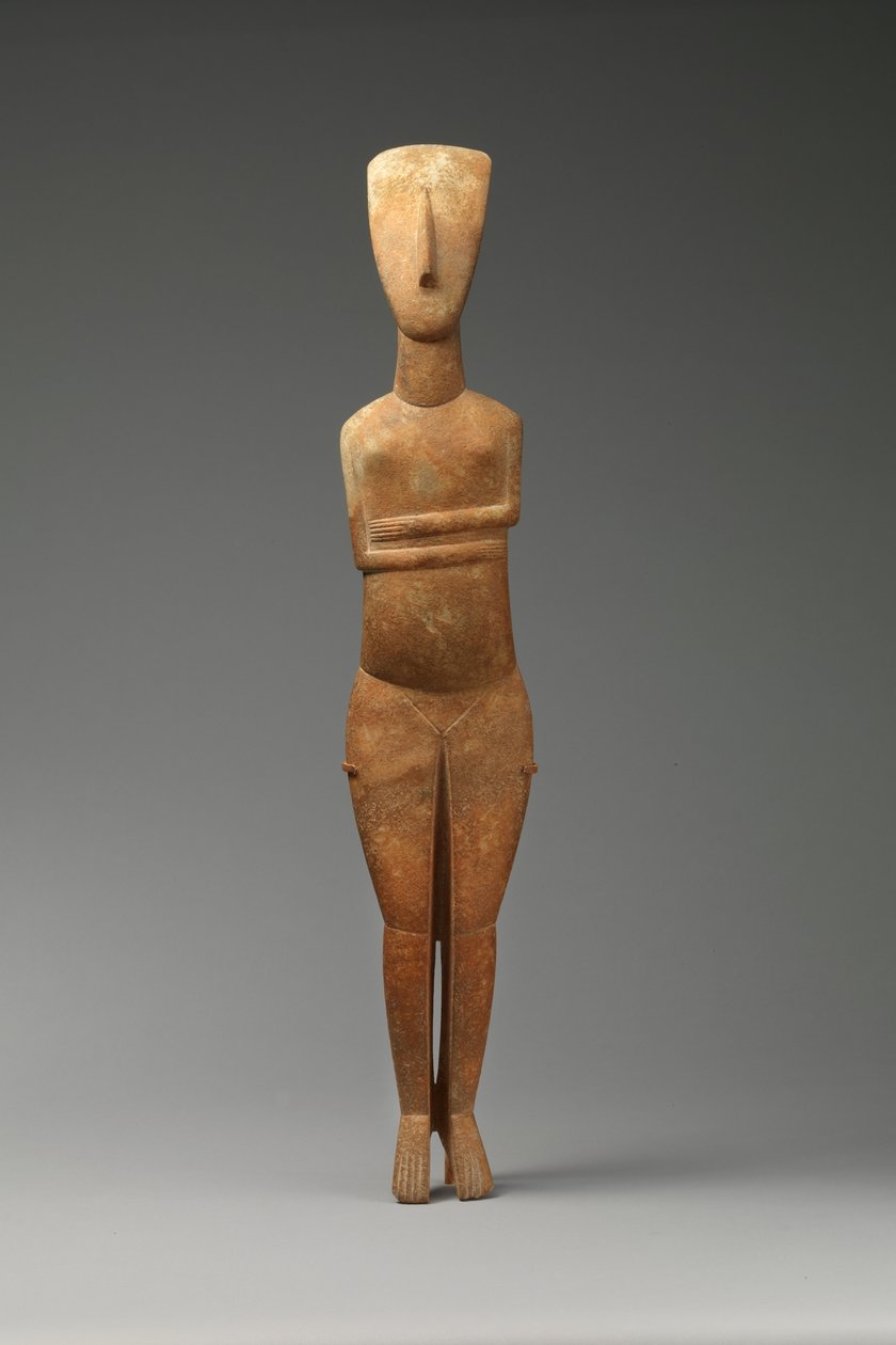Kvindefigur, 2600-2400 f.Kr. (marmor) af Cycladic Cycladic