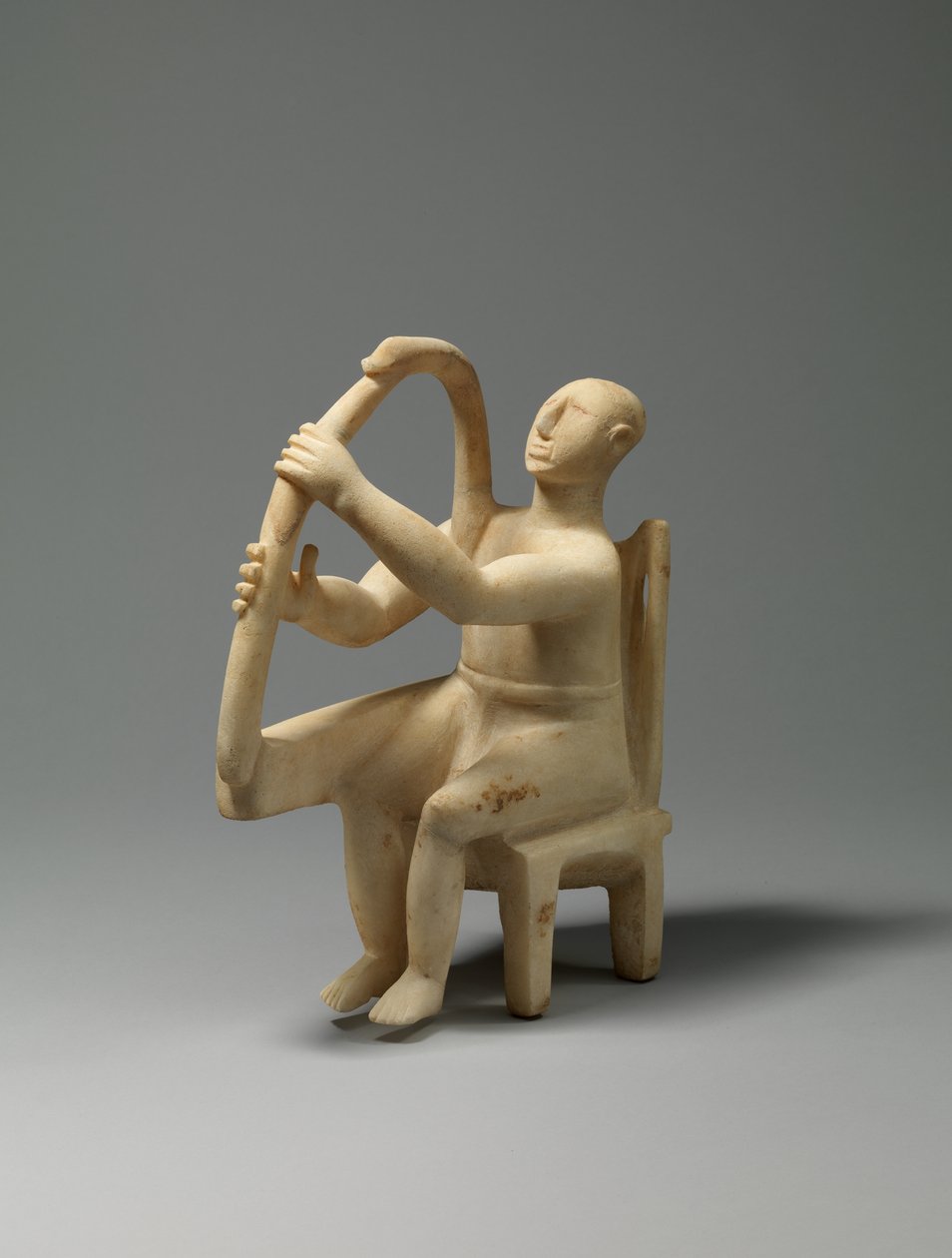 Marmorsiddende harpespiller, 2800-2700 f.Kr. (marmor) af Cycladic Cycladic