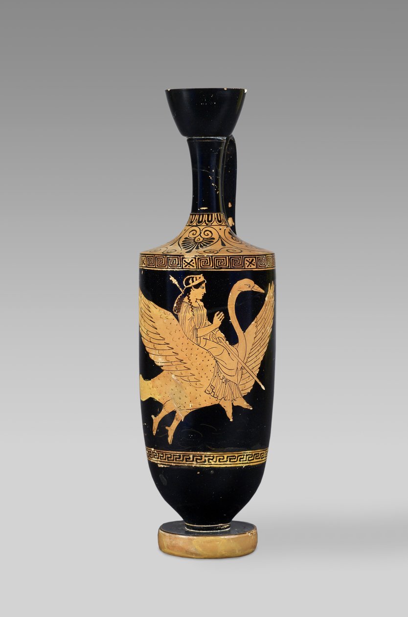 Attic rød-figur lekythos forestillende Afrodite rider på en flyvende svane (keramik) af Cypriot