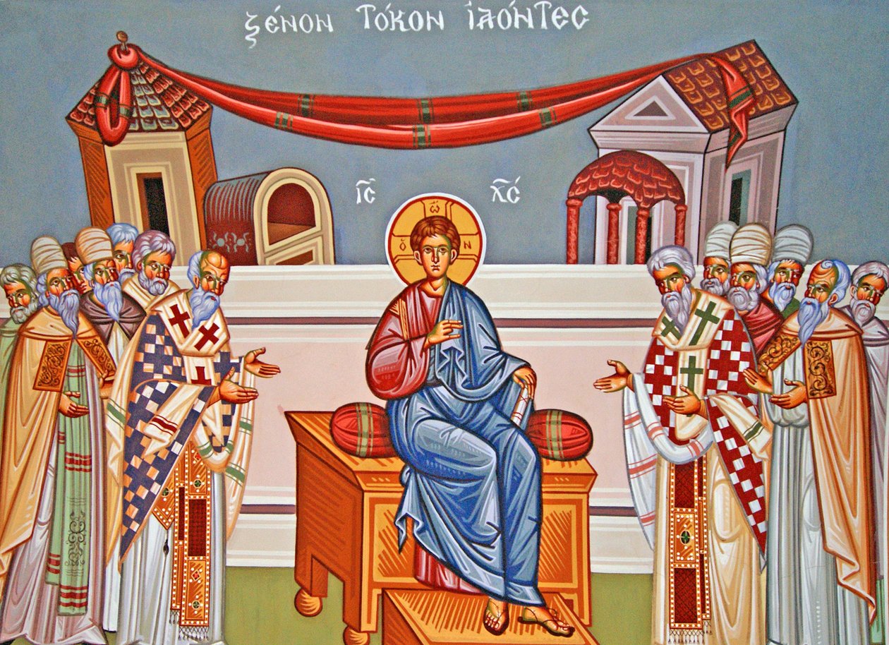 Skildring af Kristus i templet, Lukas 2.22-40, Cypern af Cypriot
