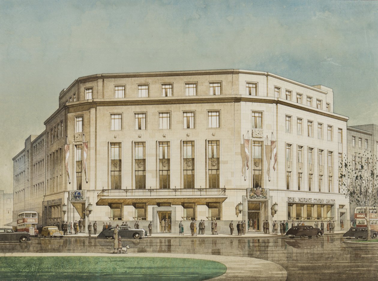 The Royal Insurance Company, Plymouth, designet af Thomas Smith Tait af Cyril Farey