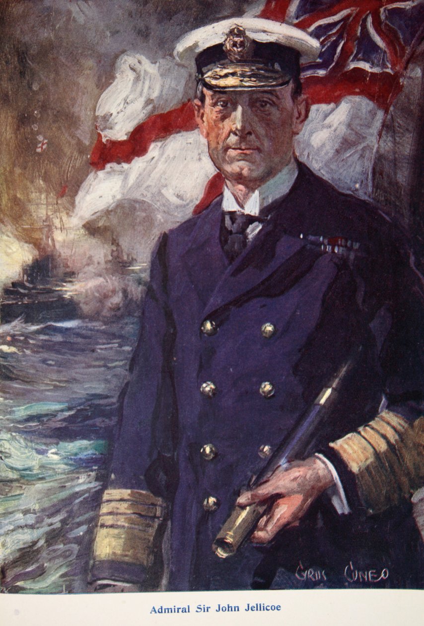 Admiral Sir John Jellicoe, illustration fra 