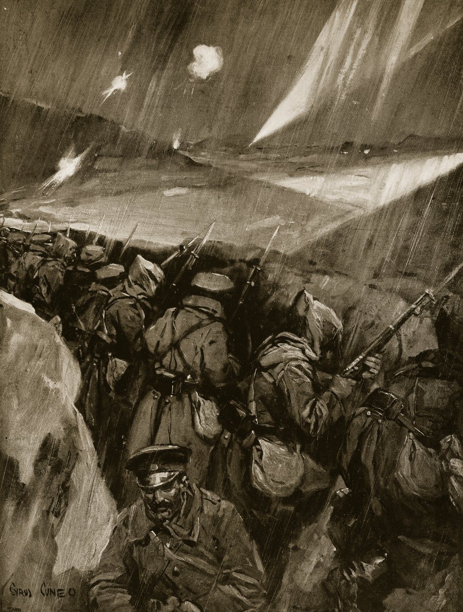 Bulgarere belejrede Adrianopel, 1912-13 af Cyrus Cuneo