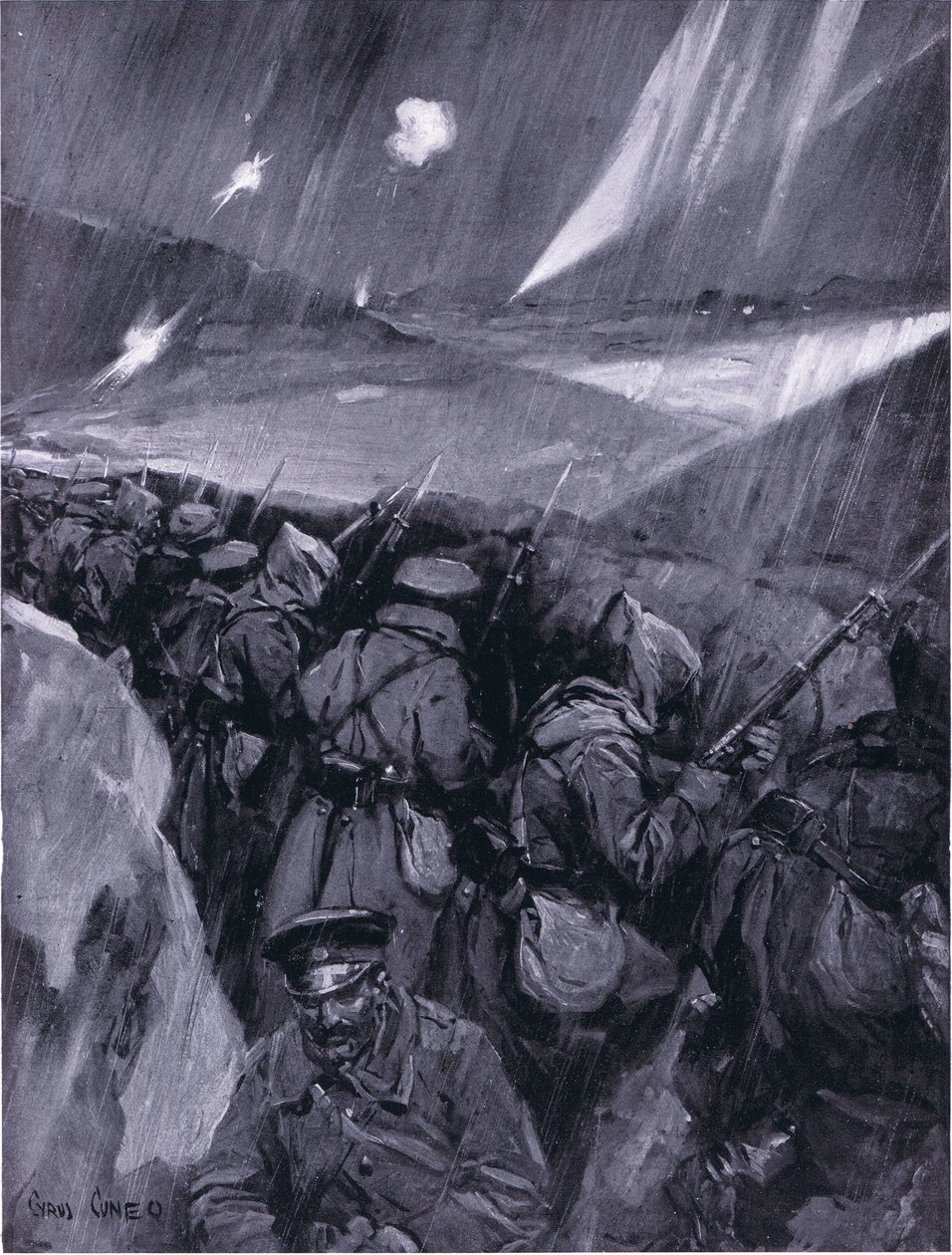 Bulgarere, der belejrer Adrianopel 1912-1913, illustration fra Hutchinsons History of the Nations VOL 4 c.1920