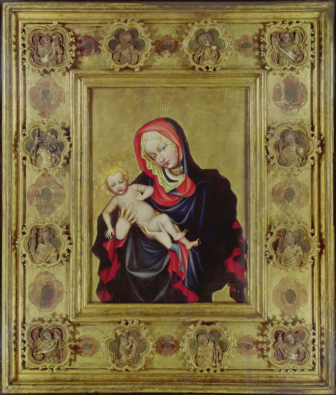 Madonna af Saint-Guy, ca. 1392-96 (tempera på panel) af Czech School