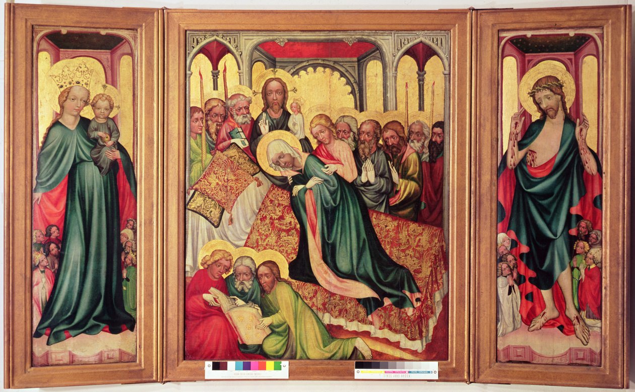 Roudnice Triptykon, ca. 1400-10 (tempera på panel) (se 404565 for detaljer) af Czech School