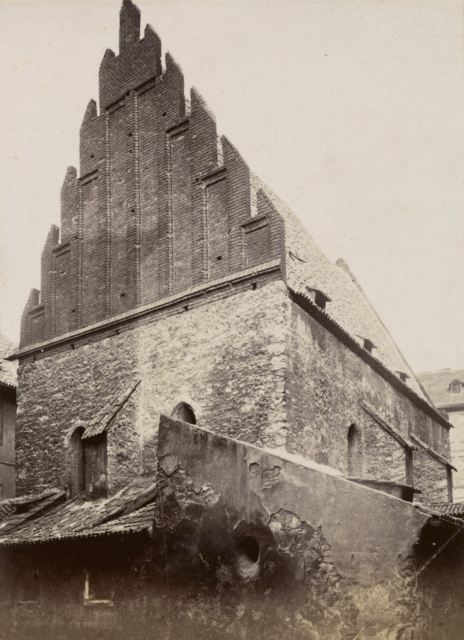 Den gamle nye synagoge, ca. 1875 af Czech Photographer Czech Photographer