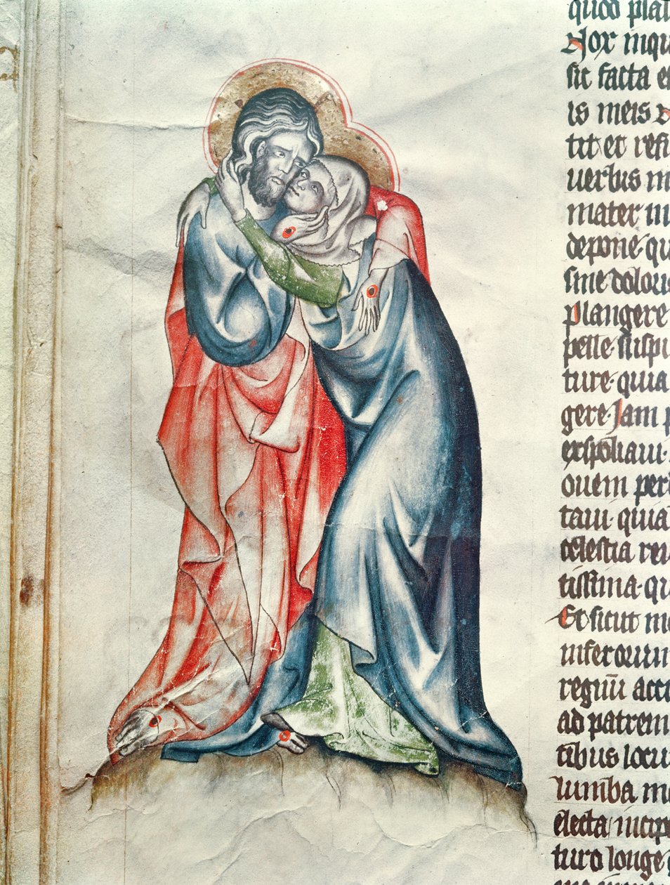 Jomfruen og Kristus, fra Abbedisse Cunegondes lidenskab af Czech School