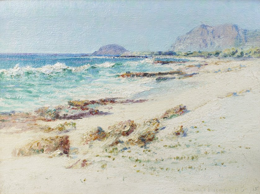 Makapuu Point fra Waimanalo Beach af D. Howard Hitchcock