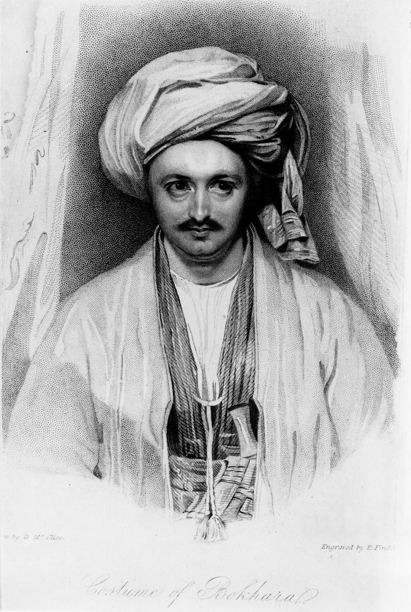 Portrait of Sir Alexander Burnes (1805-41) engraved by E.Findes af D McClise