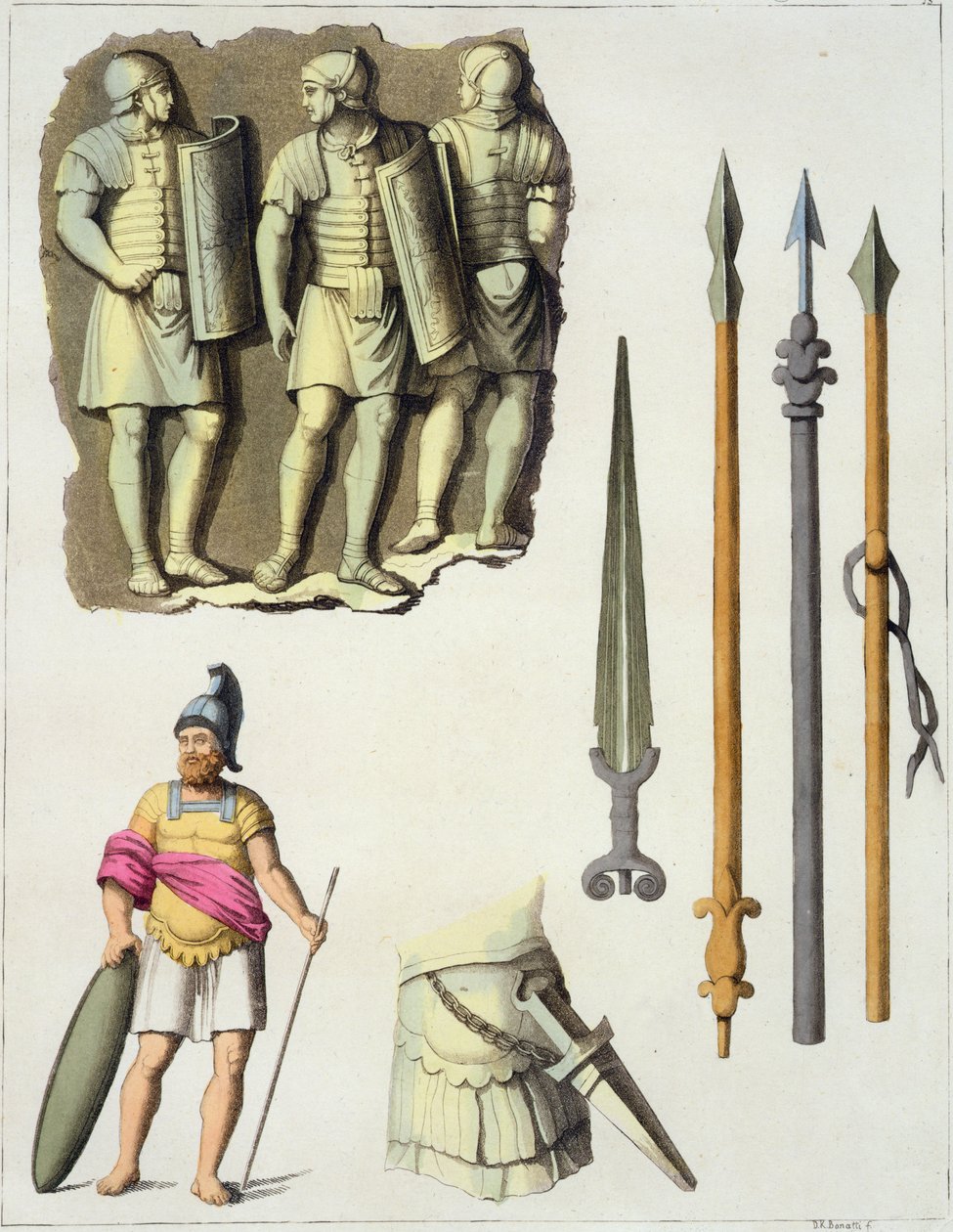 Uniform og våben fra romerske legionærer, fra 