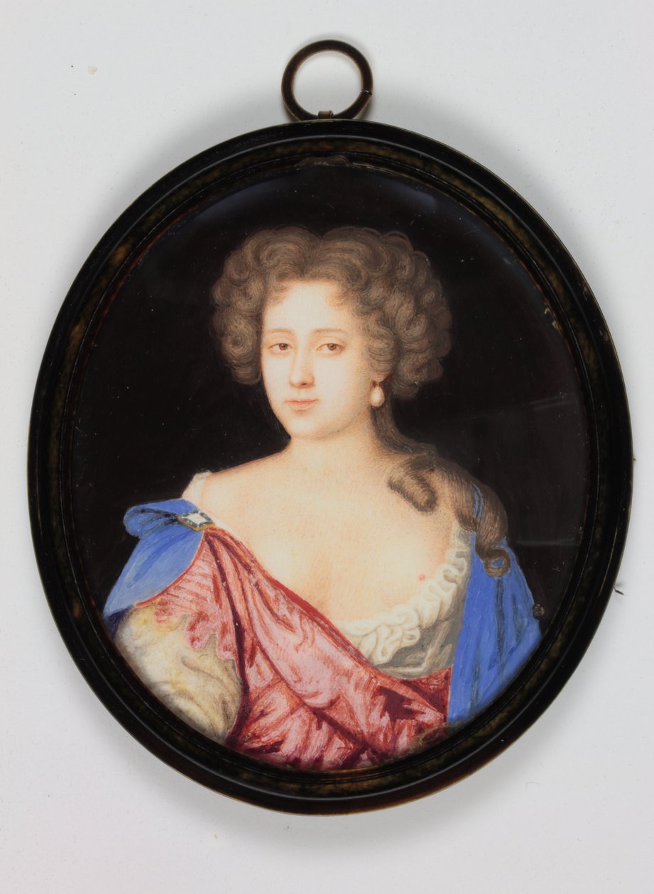 Gertrude Pierrepont, Lady Cheyne (akvarel på elfenben) af D. M.